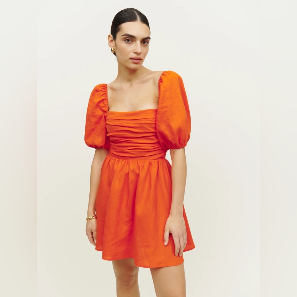 Reformation Zula Dress in Flame